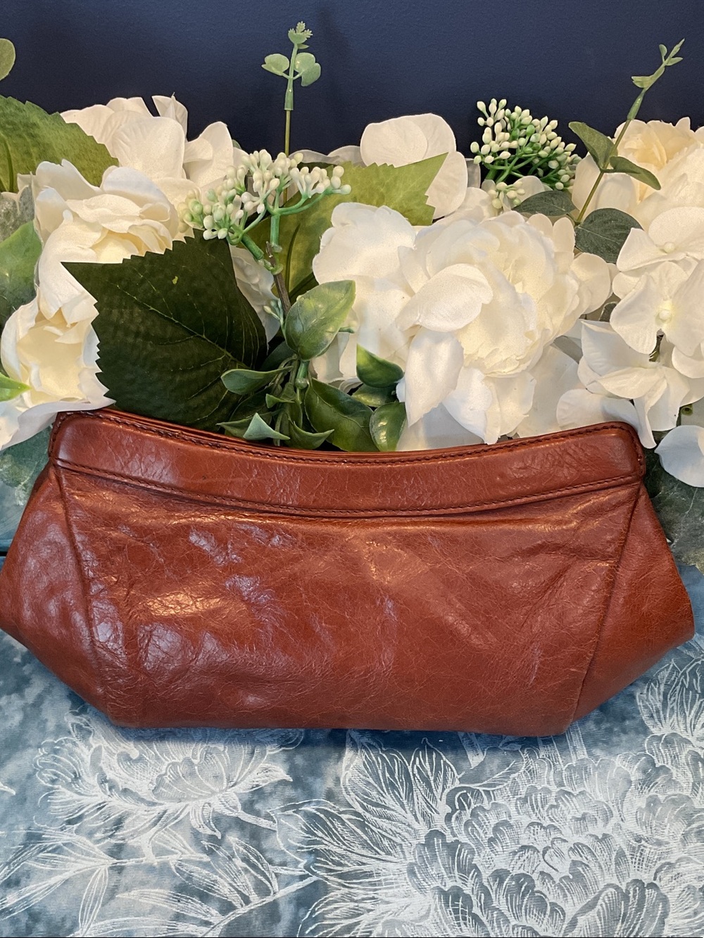 HOBO Chestnut Brown Leather Clutch